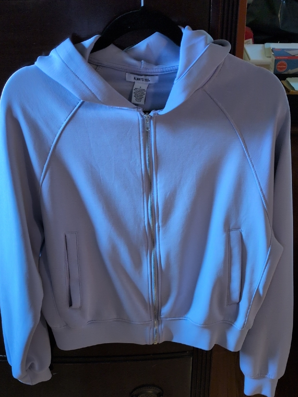 Light Lavender Zip Hoodie